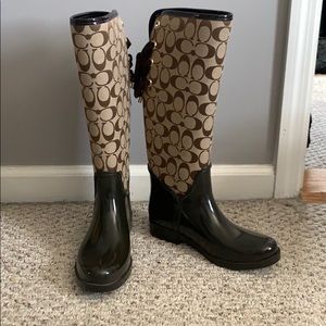 Brown Coach Rainboots